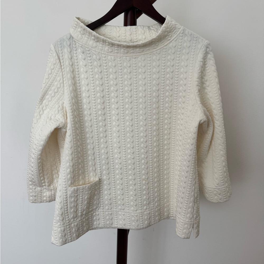 Sara Campbell Cream Cowl Neck Sweater